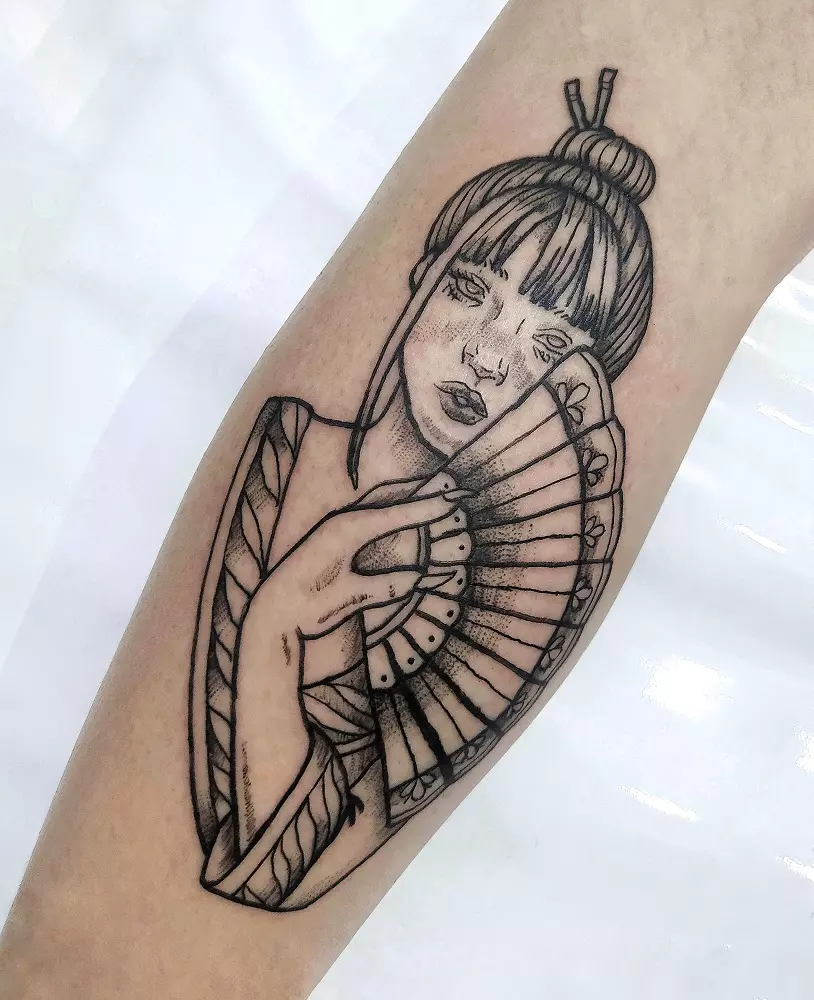 Foto de uma tatuagem desenhada pelo Matheus Sampaio