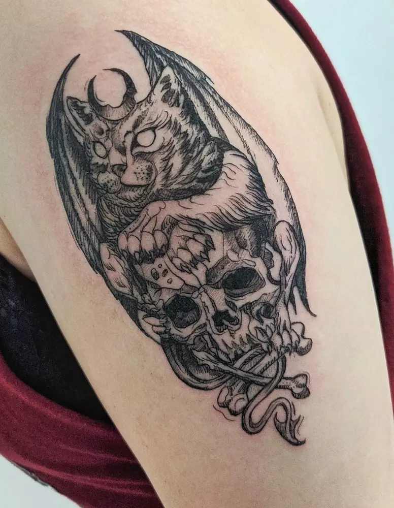 Foto de uma tatuagem desenhada pelo Matheus Sampaio