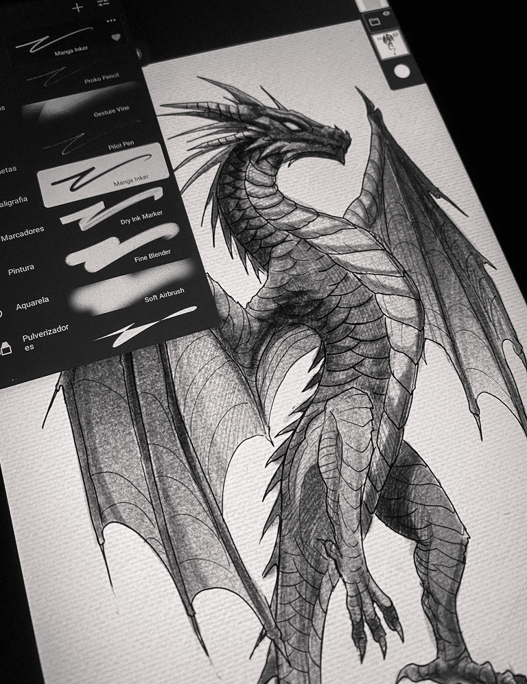Desenho de um dragão